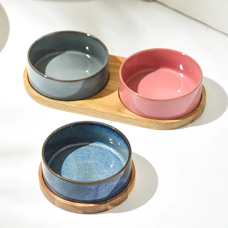 ergonomic ceramic cat and dog bowl, view 8 - MRSLM