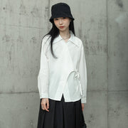 side lace-up waist loose shirt, view 5 - MRSLM