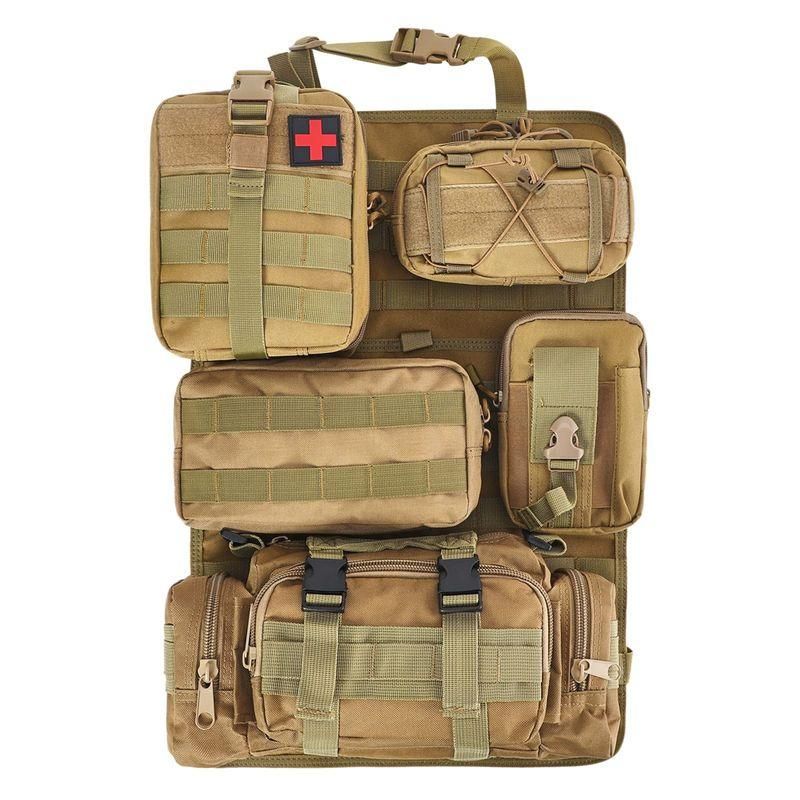 Tactical car seat organizer with Molle pouches - MRSLM