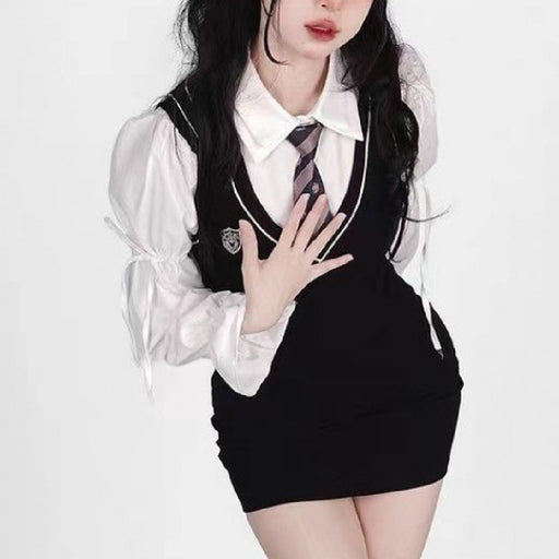 college style top, tie and sundress set - MRSLM