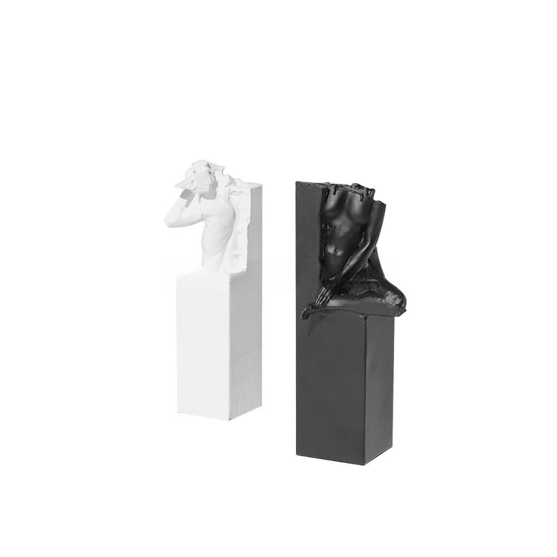 Abstract sculpture bookend pair, view 10 - MRSLM