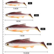 3D river roach paddle tail fishing lure, view 9 - MRSLM