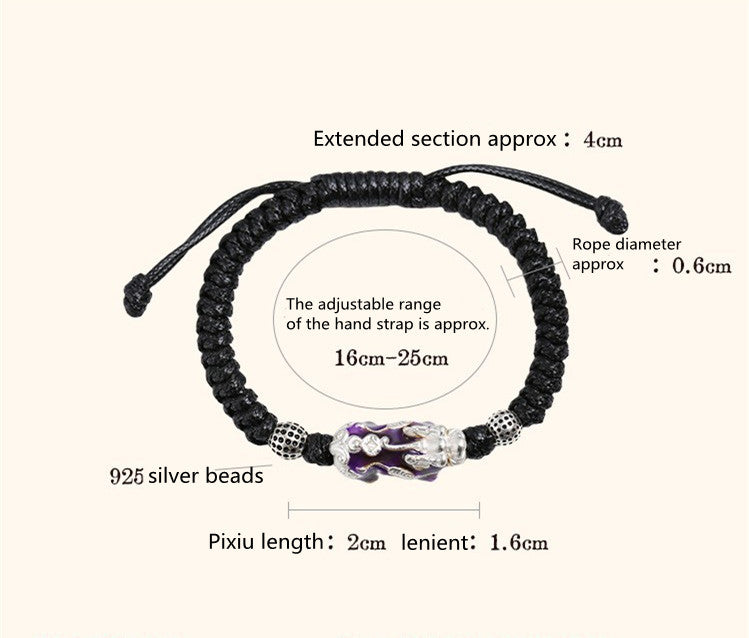 color-changing pixiu silver bracelet, view 7 - MRSLM