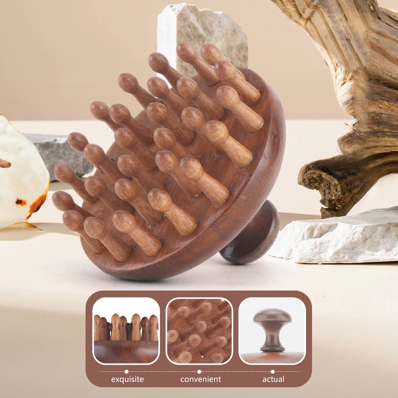 wooden massage comb, view 5 - MRSLM