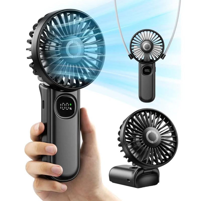 foldable handheld fan, view 3 - MRSLM