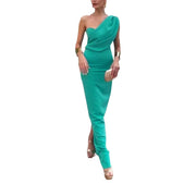 women's solid color backless dress, view 5 - MRSLM