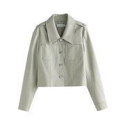 retro PU leather jacket, view 2 - MRSLM