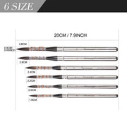 6-piece travel watercolor paint brushes, view 6 - MRSLM