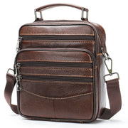 men's leather messenger bag, view 4 - MRSLM
