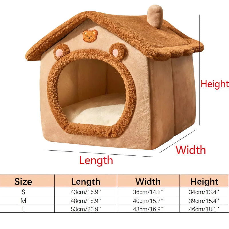 Foldable plush dog house, view 6 - MRSLM