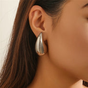 water drop dome stud earrings, view 8 - MRSLM