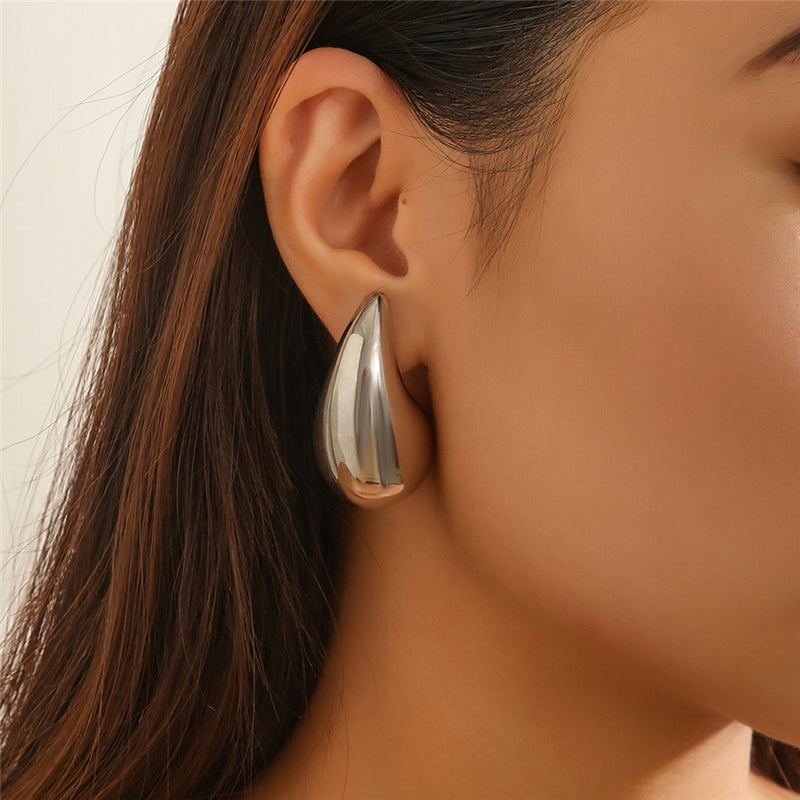 water drop dome stud earrings, view 8 - MRSLM