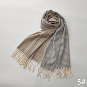 Tie-dye faux cashmere tassel scarf, view 15 - MRSLM