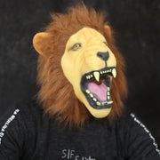Halloween lion latex party mask, view 2 - MRSLM