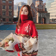 Women's oversized Christmas turtleneck sweater - MRSLM