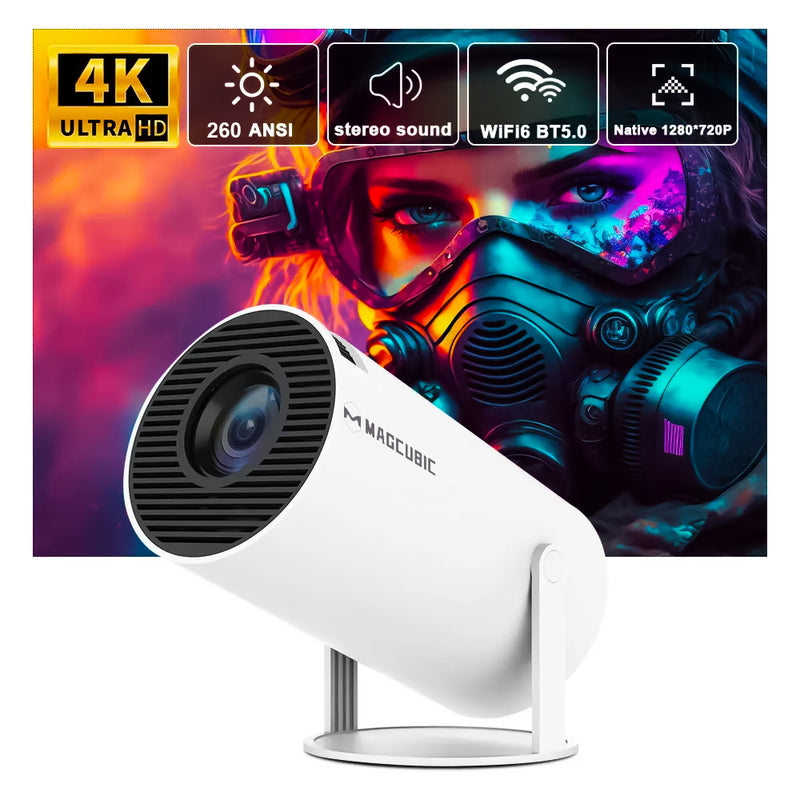 4k wifi6 portable home cinema projector, view 3 - MRSLM