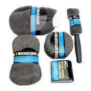 9-piece microfiber car cleaning kit, view 3 - MRSLM