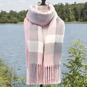 Thick plaid tassel winter scarf, view 3 - MRSLM