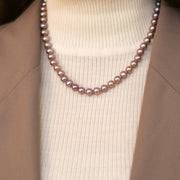 Natural freshwater pearl necklace, view 4 - MRSLM