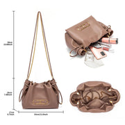 women's drawstring shoulder bag, view 10 - MRSLM