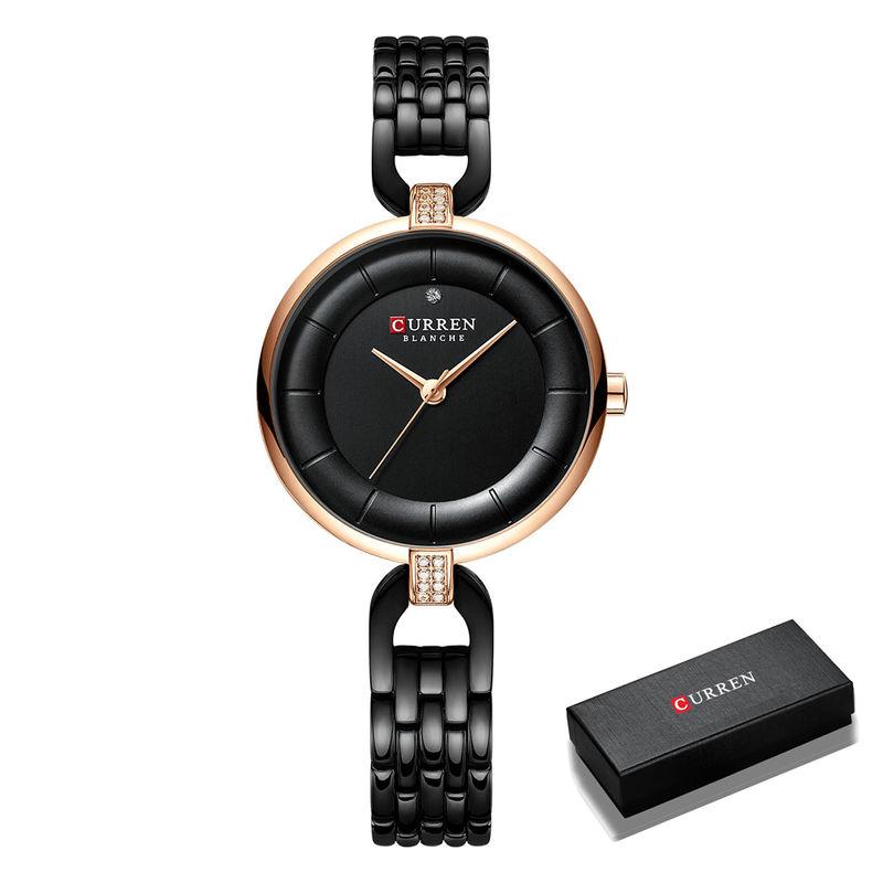 women's rhinestone stainless steel bracelet watch, view 2 - MRSLM