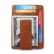 men's thin leather money clip wallet, view 3 - MRSLM
