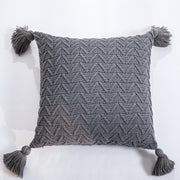 chenille knitted pillow cover, view 4 - MRSLM