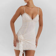 White lace mini dress - MRSLM