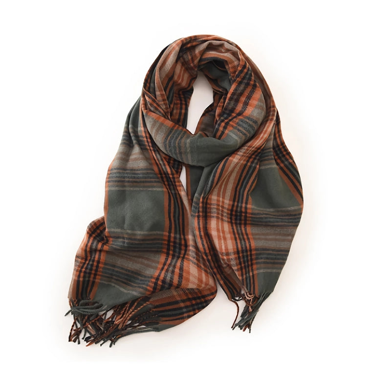 imitation cashmere plaid winter scarf, view 5 - MRSLM