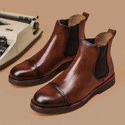 handmade vintage leather ankle boots, view 3 - MRSLM