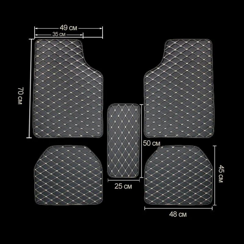 Universal leather car floor mats, view 12 - MRSLM