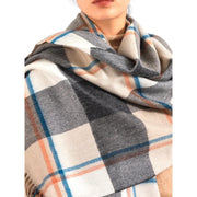 elegant plaid wool shawl, view 10 - MRSLM