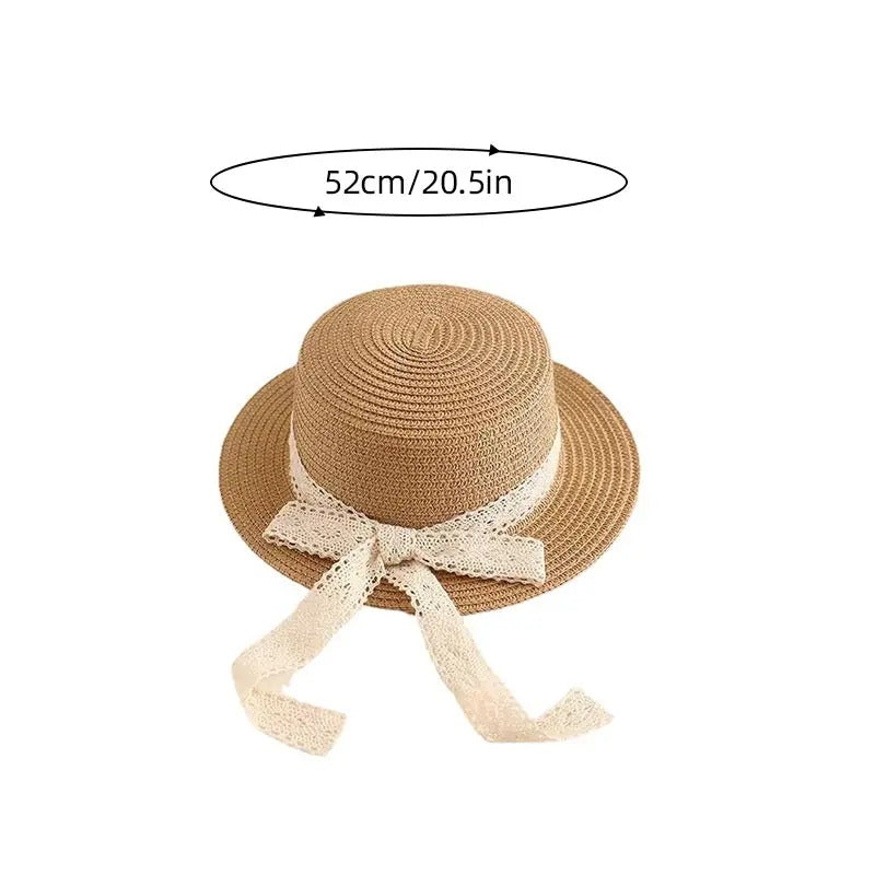 children's princess straw hat, view 10 - MRSLM