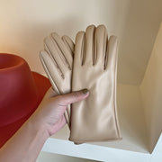 Five finger PU leather gloves, view 2 - MRSLM