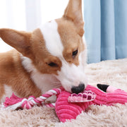 plush squeaky animal dog toy, view 6 - MRSLM