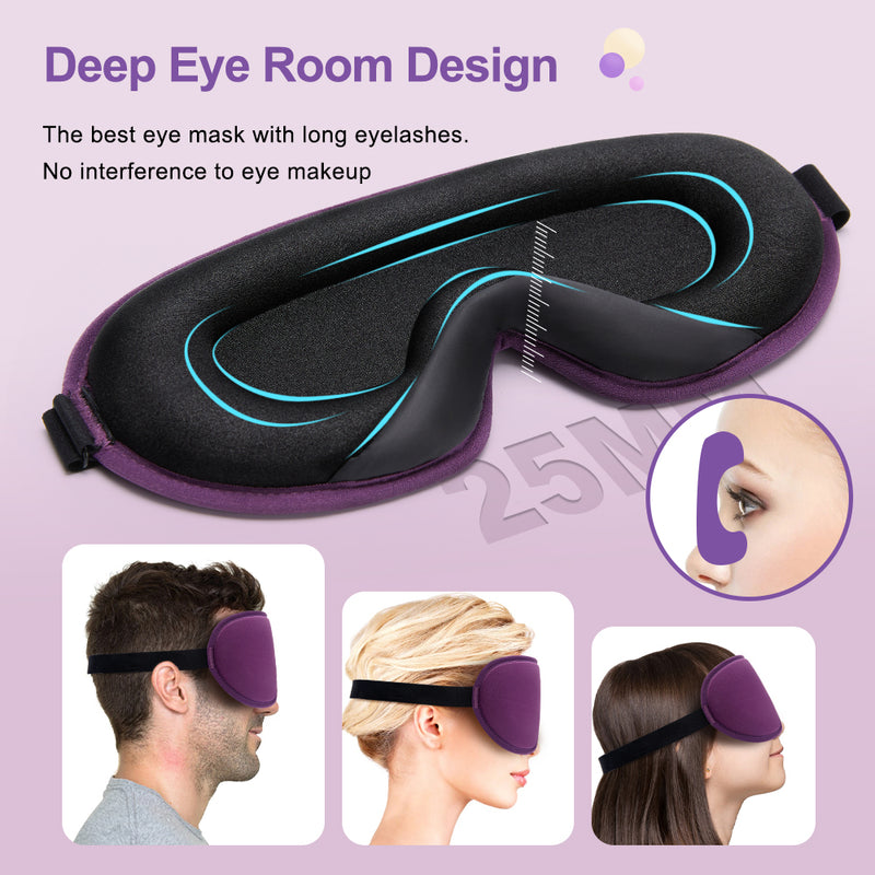 3D memory foam silk sleep mask, view 6 - MRSLM