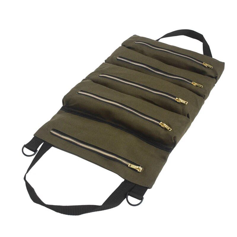 canvas car seat organizer foldable storage bag, view 2 - MRSLM