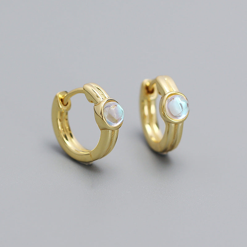 round silver earrings, view 6 - MRSLM