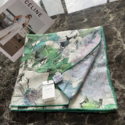 silk cashmere square scarf with print, view 7 - MRSLM