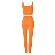 women's vest and cropped pants sports yoga suit, view 12 - MRSLM