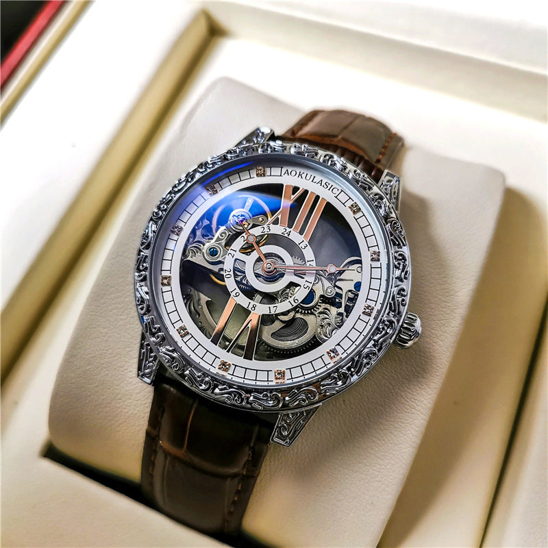 Men's tourbillon mechanical watch, view 7 - MRSLM