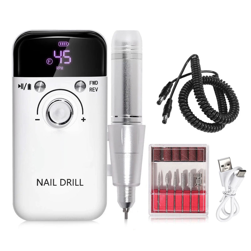 45000rpm rechargeable electric nail drill, view 2 - MRSLM