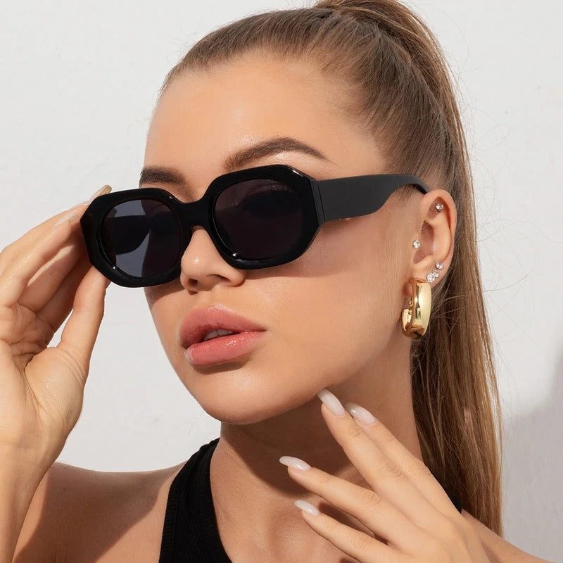 Vintage Square Sunglasses – Small Polygon UV400