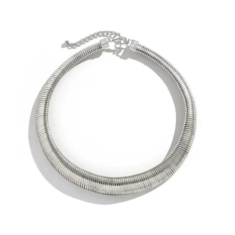 spiral chunky choker necklace, view 8 - MRSLM