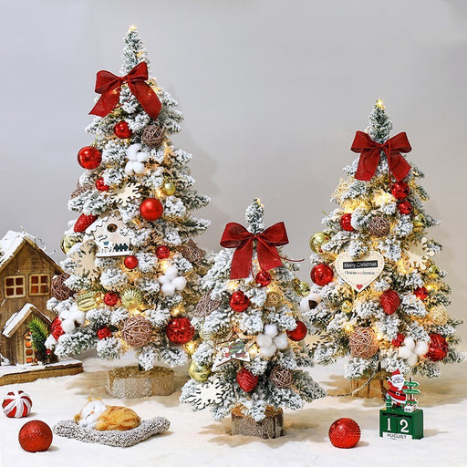 flocked mini pvc christmas tree - MRSLM