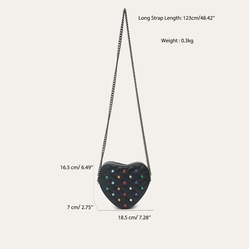 heart shaped crossbody bag, view 7 - MRSLM