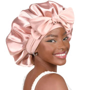 satin sleep bonnet, view 2 - MRSLM