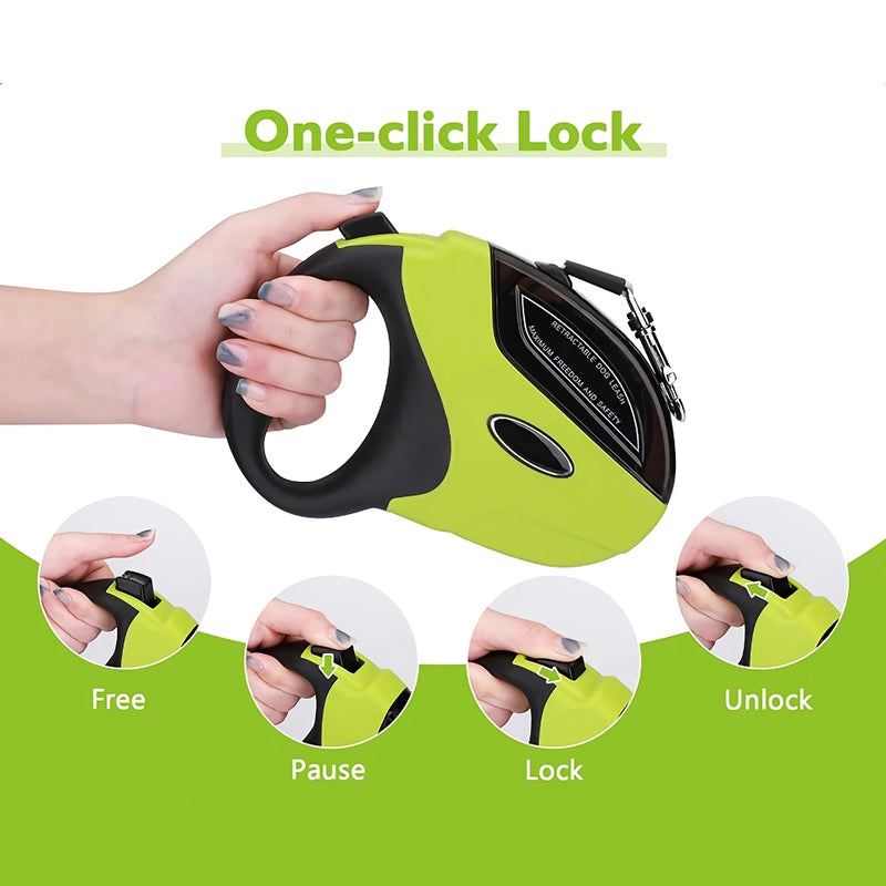 strong retractable dog leash, view 5 - MRSLM