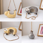 sloth hanging ceramic wall vase, view 8 - MRSLM