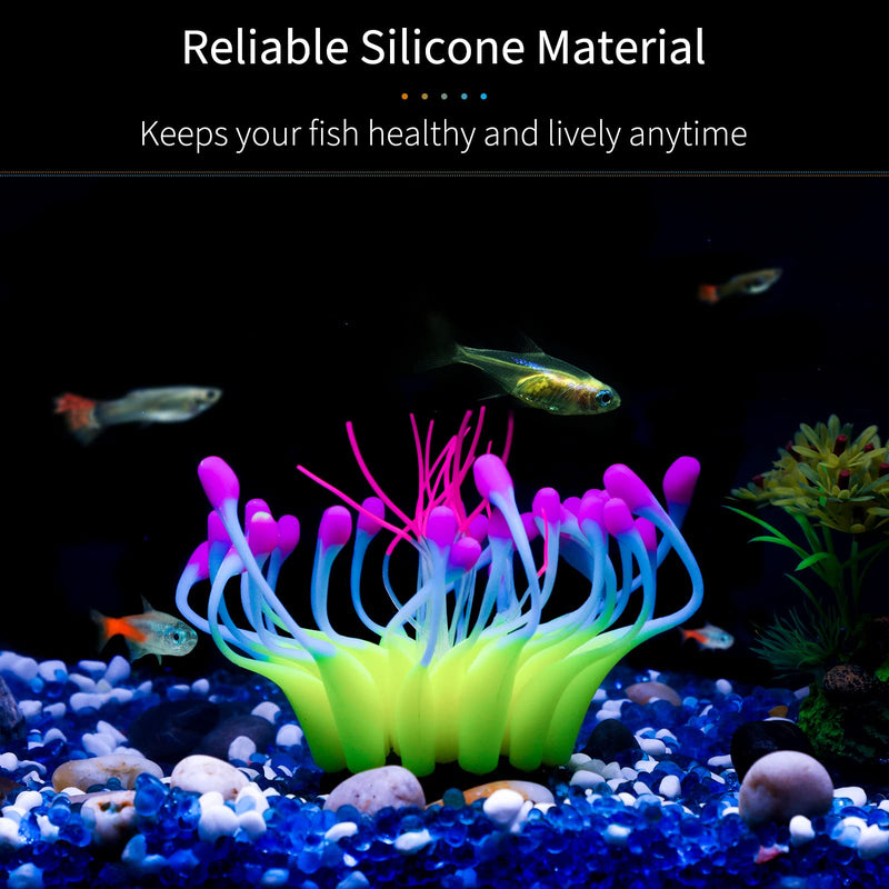 glowing coral aquarium decoration, view 7 - MRSLM